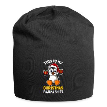 This Is My Christmas Pajama Shirt Süßer Pinguin - Jersey-Beanie - Schwarz - Vorne