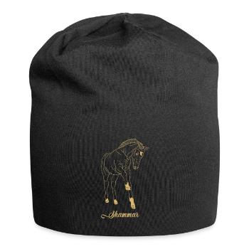 Trakehner Shammar - Jersey-Beanie - Schwarz - Vorne