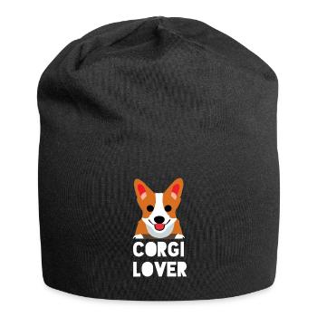 Corgi Lover, Corgi Dog Quote - Jersey Beanie - black - Front