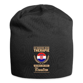 Fahne Landesfarben Kroatien Balkan Spruch - Jersey-Beanie - Schwarz - Vorne