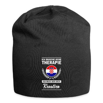 Fahne Landesfarben Kroatien Balkan Spruch - Jersey-Beanie - Schwarz - Vorne