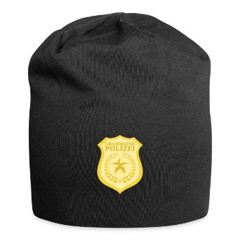 Grammatik Polizei Rechtschreibung Deutschlehrer - Jersey-Beanie - Schwarz - Vorne