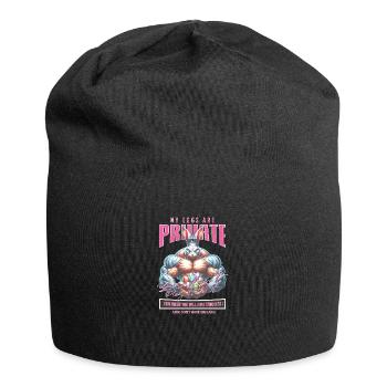 Easter Bunny "My Eggs Are Private" - Jersey Beanie - black - Front