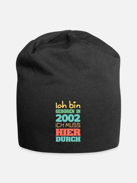 2002 - Jersey-Beanie - Schwarz