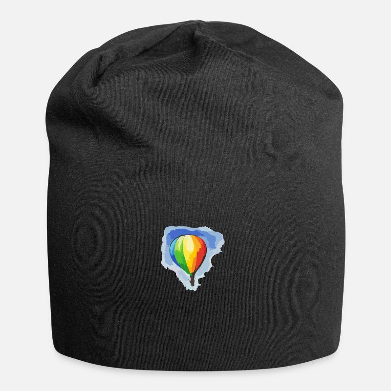 Heißluftballon - Jersey-Beanie - Schwarz