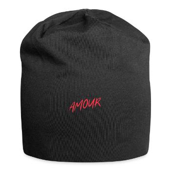 "Amour" red, design t-shirt - Jersey Beanie - black - Front
