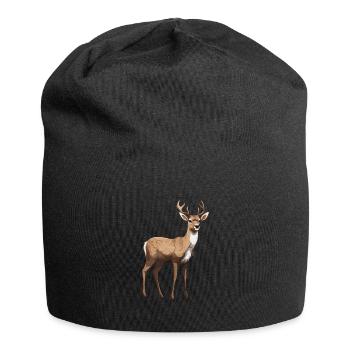 Hirsch Tier - Jersey-Beanie - Schwarz - Vorne