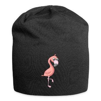 Flamant comique doux - Bonnet en jersey - noir - Devant