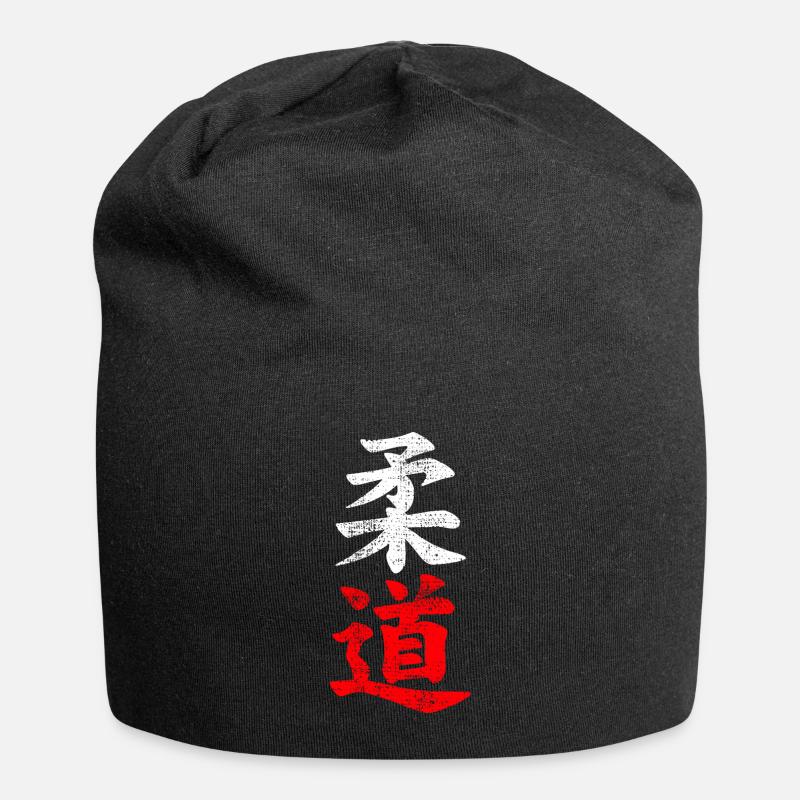 Judo Schriftzeichen - Jersey-Beanie - Schwarz