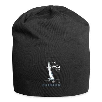 Voilier,Mer,cadeau,cool,trend - Bonnet en jersey - noir - Devant
