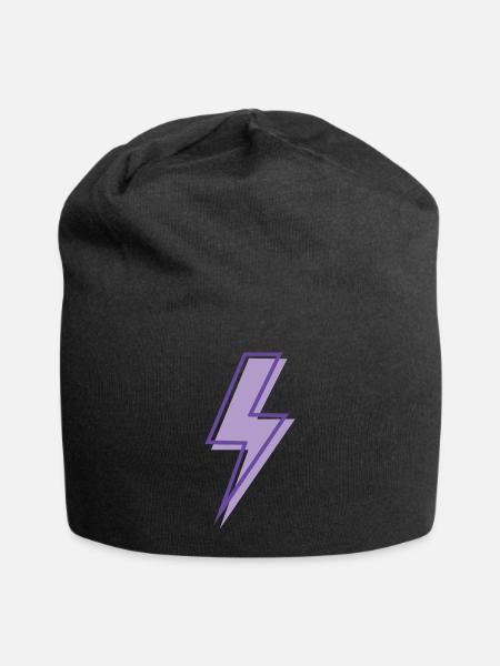 Eclair violet - Bonnet en jersey - noir