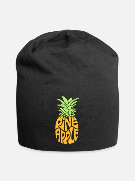 Ananas - Jersey-Beanie - Schwarz