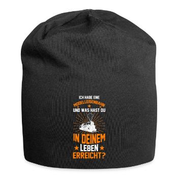 Modellzug Dampflokomotive Eisenbahn Modellbahner - Jersey-Beanie - Schwarz - Vorne