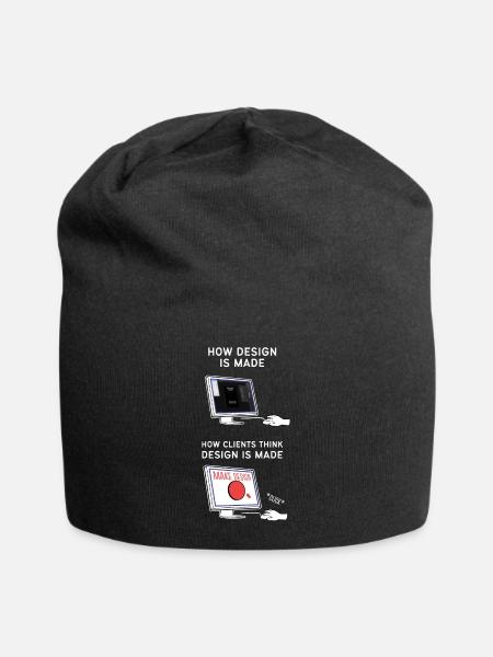 Designerin Grafiker Grafik Designer Künstler - Jersey-Beanie - Schwarz