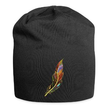 Feather - Jersey Beanie - black - Front