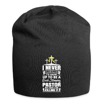 Pastor Appreciation Clergy Preacher Christian - Jersey Beanie - black - Front