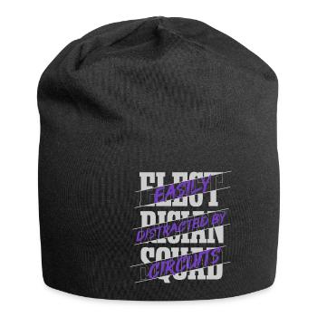 Abgelenkt durch Schaltkreise Ironische - Jersey-Beanie - Schwarz - Vorne
