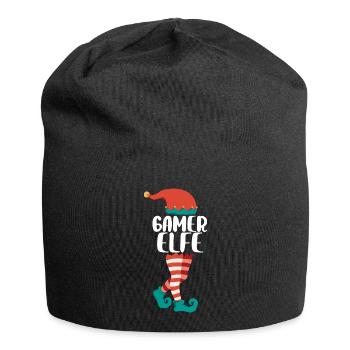Weihnachts Elf Partnerlook Design Xmas Elfen - Jersey-Beanie - Schwarz - Vorne