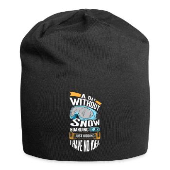 Snowboarder Urlaub Snow Winterurlaub - Jersey-Beanie - Schwarz - Vorne