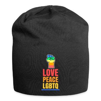 Liebe Pride Lgbt Schwul Statement Sexualität Stolz - Jersey-Beanie - Schwarz - Vorne