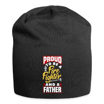 Fier d’être un Friefighter et un papa pour papa - Bonnet en jersey - noir - Devant
