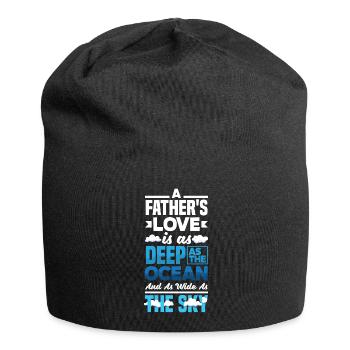 L’amour d’un père est aussi profond que celui du père de l’océan - Bonnet en jersey - noir - Devant