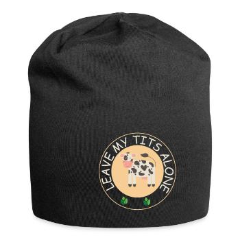 Vegan Fleischlos Tierlieb & Veganer - Jersey-Beanie - Schwarz - Vorne