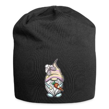 Ostern Gnome Gnomes Wichtel Osterhase - Jersey-Beanie - Schwarz - Vorne