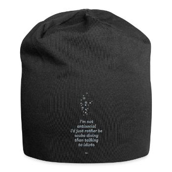 Spruch-Design für Sporttaucher - Jersey-Beanie - Schwarz - Vorne