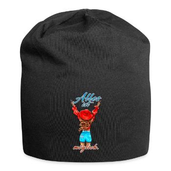 Anything is possible blonde - Jersey Beanie - black - Front
