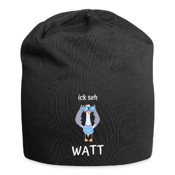 ick seh watt Möwe Fernglas - Jersey-Beanie - Schwarz - Vorne