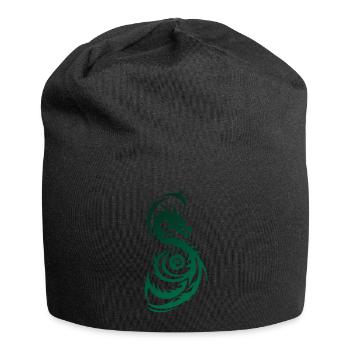 Grüner Tribal Fantasy Drache - Jersey-Beanie - Schwarz - Vorne