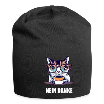 Nein Danke - Jersey-Beanie - Schwarz - Vorne