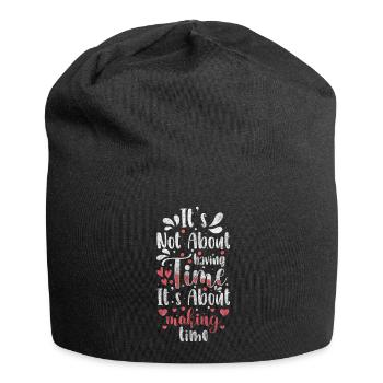 Uhr Zeichen Zeitlos Zeitreise - Jersey-Beanie - Schwarz - Vorne