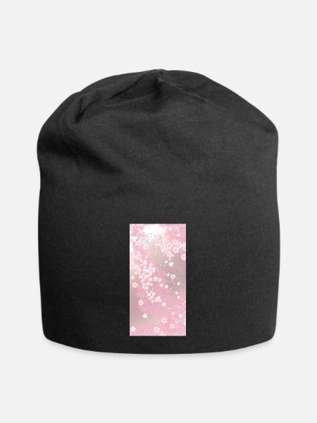 Blüten der Eleganz Blossoms of Elegance - Jersey-Beanie - Schwarz