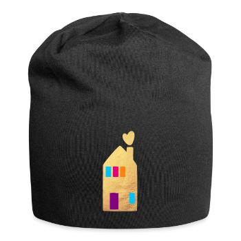 Maison Or Fenêtre Coeurs Maison Maison Hygge - Bonnet en jersey - noir - Devant
