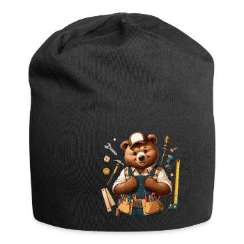 Cute Bear Craftsman - Jersey Beanie - black - Front