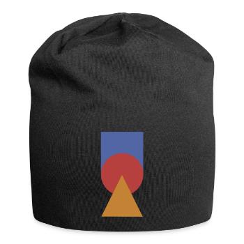 Geometrische Grafik | Farben, Formen - Jersey-Beanie - Schwarz - Vorne