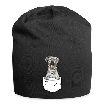 Silver Labrador Retriever Silver Lab - Bonnet en jersey - noir - Devant