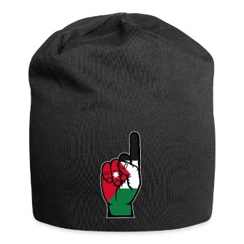 Drapeau jordanien numéro 1 - Bonnet en jersey - noir - Devant