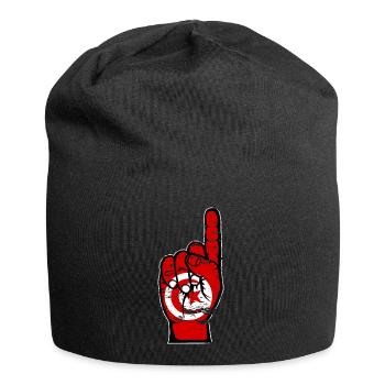 Tunesien Flagge Nummer 1 used - Jersey-Beanie - Schwarz - Vorne
