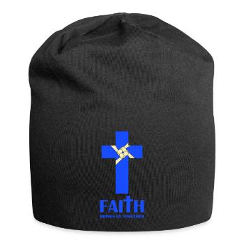La foi nous rassemble - Bonnet en jersey - noir - Devant
