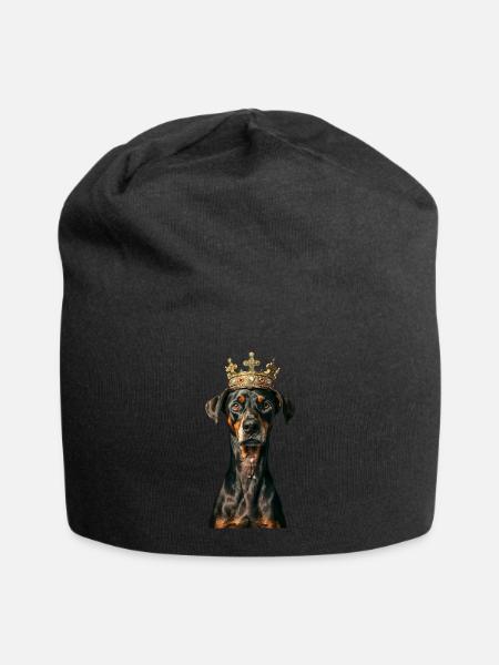 Dobermann - Jersey-Beanie - Schwarz