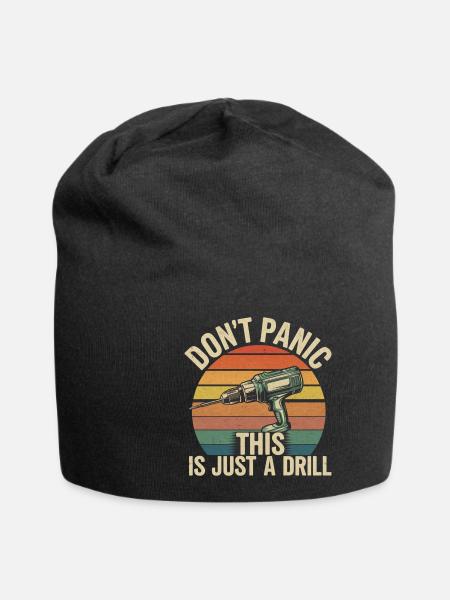 Don't Panic This Is Just A Drill 6 - Jersey-Beanie - Schwarz