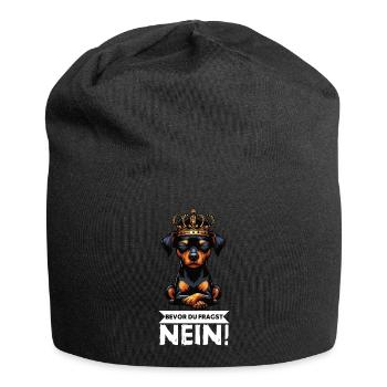 Avant de demander à Miniature Pinscher Pinscher Pinscher Fan - Bonnet en jersey - noir - Devant