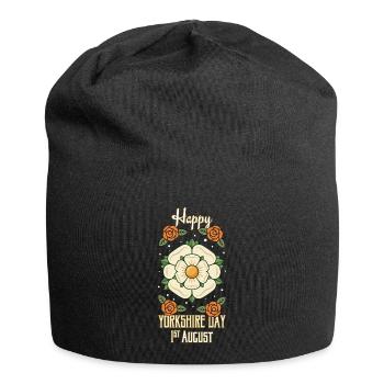Happy Yorkshire Day 1st August Yorkshire Symbol - Jersey Beanie - black - Front