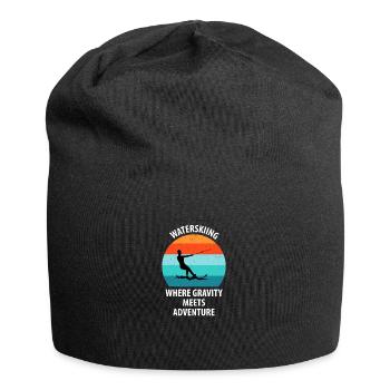 Wasserskier Wasserski Wasserskifahrer - Jersey-Beanie - Schwarz - Vorne