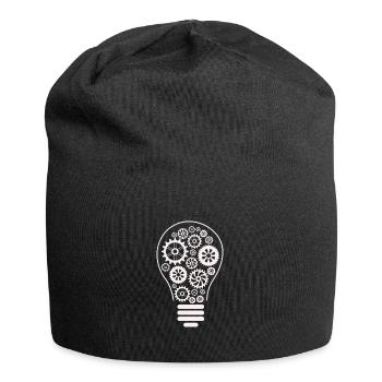 Bulb - Light Bulb - Lamp - Electricity - Jersey Beanie - black - Front