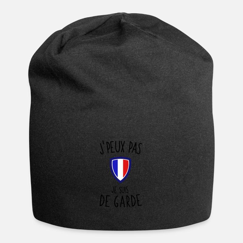 J'peux pas je suis pompier de garde - Bonnet en jersey - noir