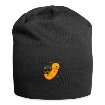 Ich wurm DICH - Jersey-Beanie - Schwarz - Vorne